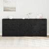 vidaXL Buffet 3 pcs Carvalho Preto 181 x 30 x 70 cm Madeira processada