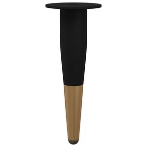 vidaXL P&eacute;s de M&oacute;veis 2 pcs Preto e Ouro &Oslash; 40 x 98 mm Ferro