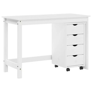 vidaXL Conjunto de Mesa e Arm&aacute;rio 2 unid. Branco