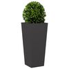 vidaXL Vaso/floreira de jardim 2 pcs 35x35x75 cm a&ccedil;o preto
