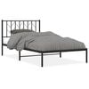 vidaXL Estrutura de cama com cabeceira 107x203 cm metal preto