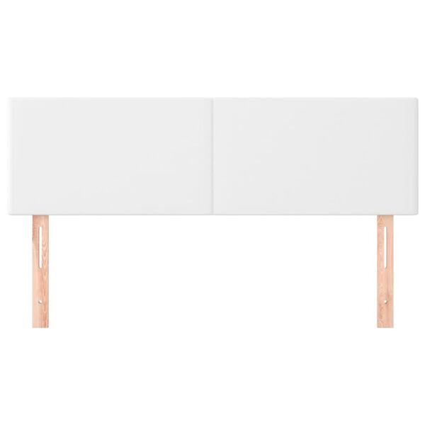 vidaXL Cabeceira de cama 2 pcs couro artificial 72x5x78/88 cm branco