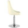 vidaXL Cadeiras de jantar girat&oacute;rias 2 pcs tecido cor creme