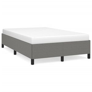 vidaXL Estrutura de cama sem colch&atilde;o 120x200 cm tecido cinzento-escuro