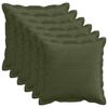vidaXL Capa almofada 6 unid. HOUTEN Verde 40 x 40 cm cord&atilde;o
