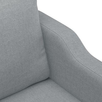 vidaXL 3 pcs conjunto de sofás com almofadões tecido cinzento-claro