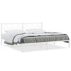vidaXL Estrutura de cama com cabeceira 193x203 cm metal branco