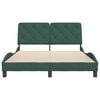 vidaXL Estrutura de cama sem colch&atilde;o 140x200 cm veludo verde-escuro