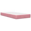 vidaXL Estrutura de cama com colch&atilde;o Rosa 80 x 200 cm Veludo