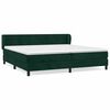 vidaXL Cama com molas/colch&atilde;o 200x200 cm veludo verde-escuro