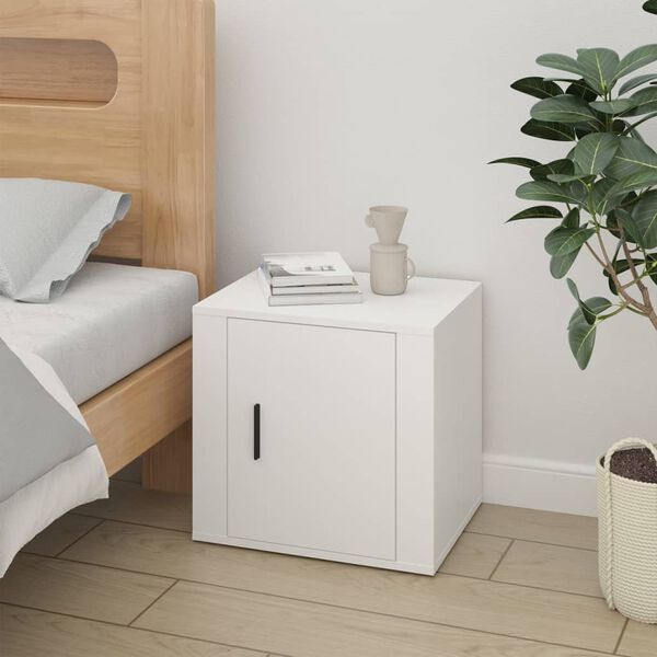 vidaXL Mesa de cabeceira 50x39x47 cm branco