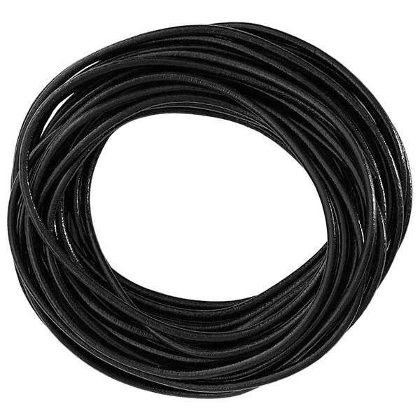 vidaXL Corda de Couro Preto &Oslash;3 mm x 5 m Couro