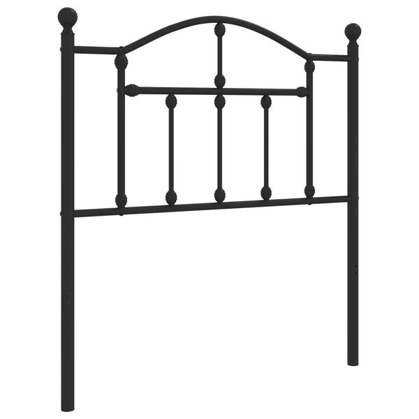 vidaXL Cabeceira de substitui&ccedil;&atilde;o 80 cm metal preto