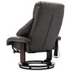 vidaXL Cadeira de massagens reclinável TV em couro artificial cinza