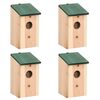 vidaXL Casas para p&aacute;ssaros 4 pcs madeira 12x12x22 cm