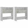 vidaXL Sapateiras de parede 2 pcs 60x18x60 cm contrapl. cinza cimento