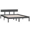 vidaXL Estrutura cama pequena casal 120x190 cm pinho maci&ccedil;o cinza