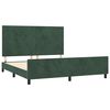 vidaXL Estrutura de cama c/ cabeceira 180x200 cm veludo verde-escuro