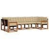 vidaXL Conjunto de Sof&aacute;s para Exterior 7 pcs Natural e Bege