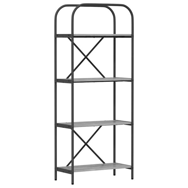 vidaXL Estante Cinza Sonoma 60 x 30 x 146 cm Madeira processada