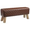 vidaXL banco 110 x 30 x 45 cm Couro Verdadeiro Castanho diamante