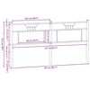 vidaXL Cabeceira de substitui&ccedil;&atilde;o 160 cm derivados madeira/a&ccedil;o carvalho sonoma