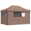 vidaXL Tenda de Festa Castanho 279 x 410 x 315 cm Tecido Oxford
