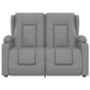 vidaXL Poltrona massagens 2 lug. reclin&aacute;vel sup. copo couro art. cinza
