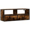 vidaXL M&oacute;vel p/ TV 100x31x39,5 cm deriv. madeira/metal carvalho fumado