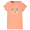vidaXL T-shirt para crian&ccedil;a cor p&ecirc;ssego 128