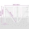 vidaXL Poste de Cerca Cinzeto 50 x 0,6 m (malha de 50 mm) A&ccedil;o e PVC