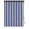 vidaXL Estore de rolo para exterior 120x250 cm azul e branco