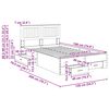 vidaXL Estrutura da Cama com cabeceira Carvalho Sonoma 135 x 190 cm
