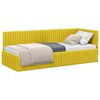 vidaXL Estrutura de Cama de Canto Amarelo 80 x 200 cm Veludo