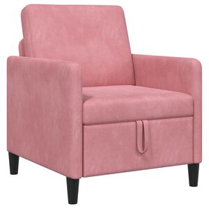 vidaXL Sofa com Armazenamento Rosa 72 x 78 x 87 cm Poli&eacute;ster