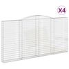 vidaXL Cestos gabi&atilde;o arqueados 4pcs 400x30x200/220cm ferro galvanizado