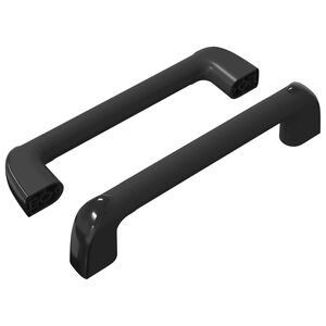 vidaXL Cabo Liso 2 pcs Preto 380 x 34 x 85 mm Alum&iacute;nio e PP