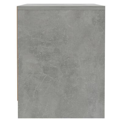 vidaXL Mesa de cabeceira 45x34x44,5 cm contraplacado cinzento cimento