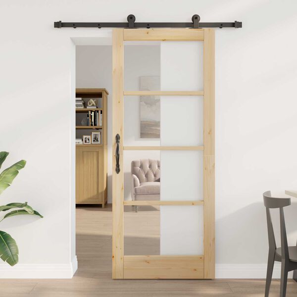 vidaXL Porta Deslizante ORKDAL Natural 83 x 202 cm