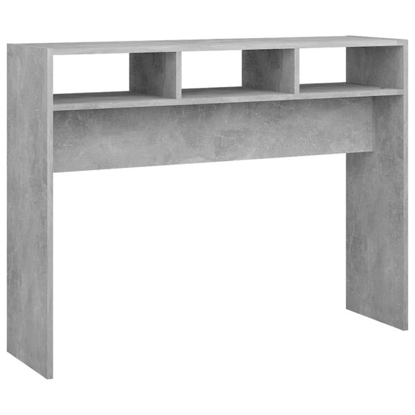 vidaXL Mesa consola 105x30x80 cm derivados de madeira cinzento cimento