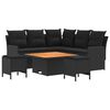 vidaXL Conjuntos de m&oacute;veis 6 unid. Preto Rattan de PE