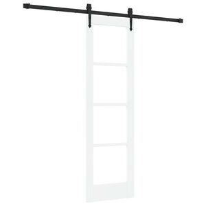 vidaXL Porta Deslizante Branco e Preto 61 x 198,5 cm