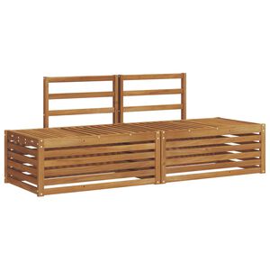 vidaXL Conjunto de Sof&aacute;s para Exterior 2 Pe&ccedil;a Natural