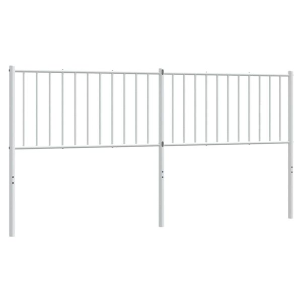vidaXL Cabeceira de substitui&ccedil;&atilde;o 180 cm metal branco