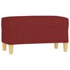 vidaXL Banco 70x35x41 cm tecido vermelho tinto
