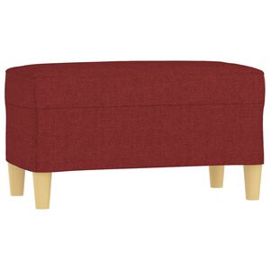 vidaXL Banco 70x35x41 cm tecido vermelho tinto
