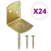 vidaXL Suportes painel de veda&ccedil;&atilde;o 24 pcs metal galvanizado forma de L