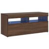 vidaXL M&oacute;vel de TV com luzes LED 90x35x40 cm carvalho castanho