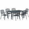 vidaXL Conjunto de Jantar para Jardim 7 unid. Antracite