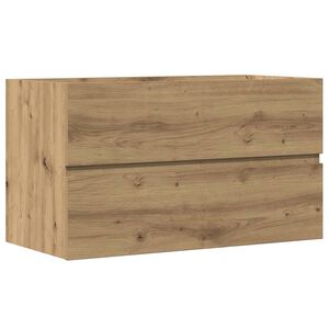 vidaXL Arm&aacute;rio suspenso de WC 80x38,5x45 cm carvalho artisiano